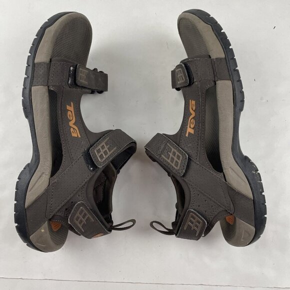 Teva Minam Sandals Men's Size 8 4289 Brown Open Toe Hook And Loop Closure Trail - Picture 5 of 9